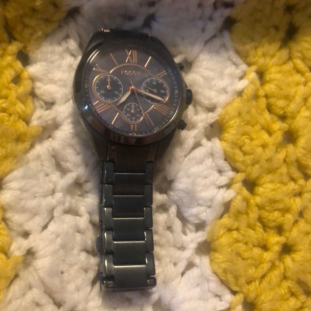 Blue Fossil Watch